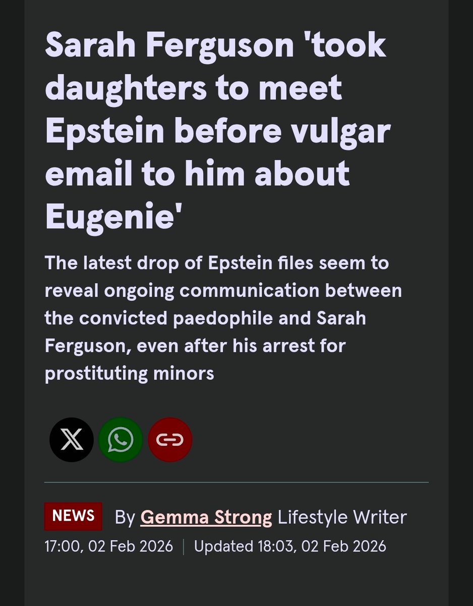 NSome1ne's tweet image. The 2 sister princesses, #Eugenie &amp;amp; #Beatrice, aren't that innocent; they were 19 and 20 years old when #SarahFerguson took them to meet Epstein in 2009.

After reading (almost 3 years ago), the sisters had lunch with #PiersMorgan and saw a pic of Eugenie hugging him. I was...