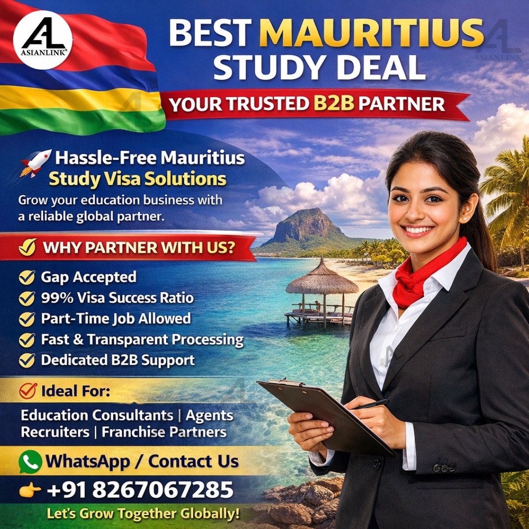 AsianlinkEdu's tweet image. Study in Mauritius 🇲🇺 | B2B Opportunity

Expand globally. Grow together.

We welcome Agents, Associates &amp;amp; Education Consultants to partner with us for Study in Mauritius programs.

#StudyInMauritius #EducationConsultants #B2BOpportunity #StudyAbroadPartners #AsianlinkConsultancy