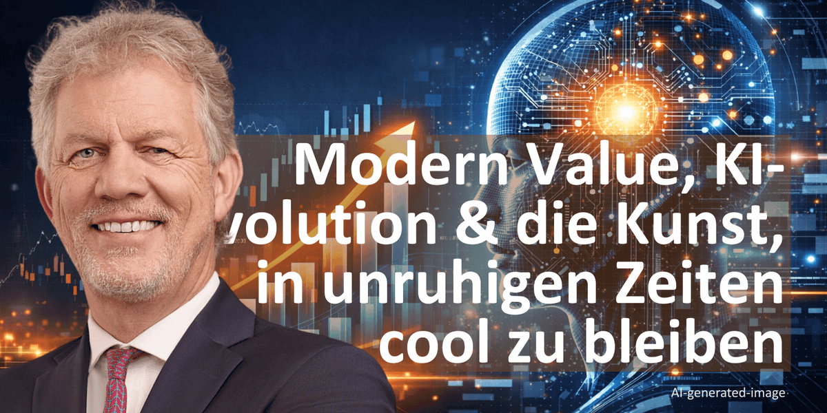 Die Zukunft des Investierens liegt in der Symbiose zwischen KI und Technologieaktien. Wer diese Chance nutzt, wird das Wachstum der nächsten Generation mitgestalten. 👉 Modern Value, KI-Revolution &amp; die Kunst, in unruhigen Zeiten cool zu bleiben eu1.hubs.ly/H0rsqJb0