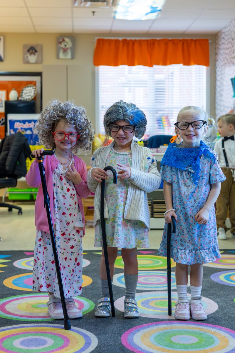 brookhillschool's tweet image. After 100 days of school, our Pre-K students are feeling 100 years old! 🎉#100thDayofSchool
