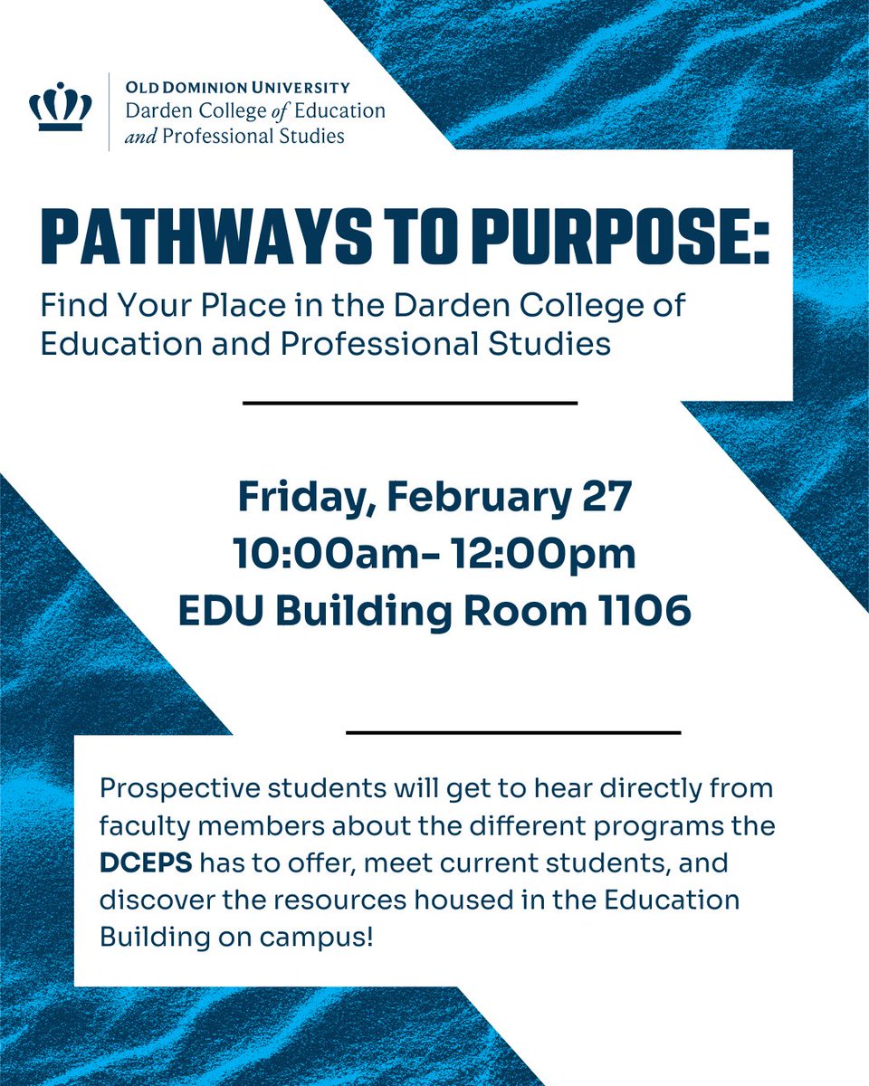 ODU Darden College of Educ & Professional Studies tweet media