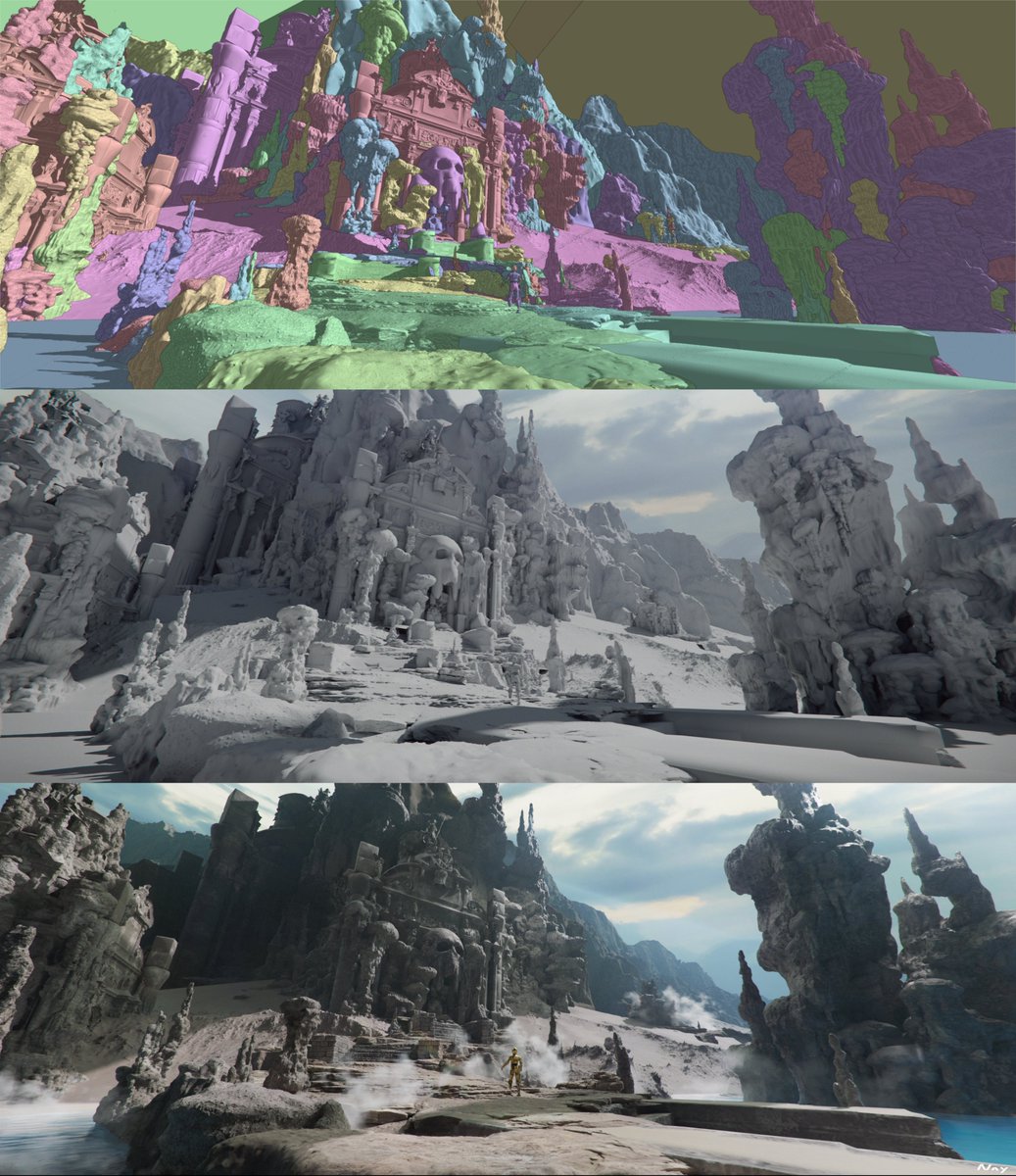 VaikNay's tweet image. Viewport vs Clay vs Final #blender