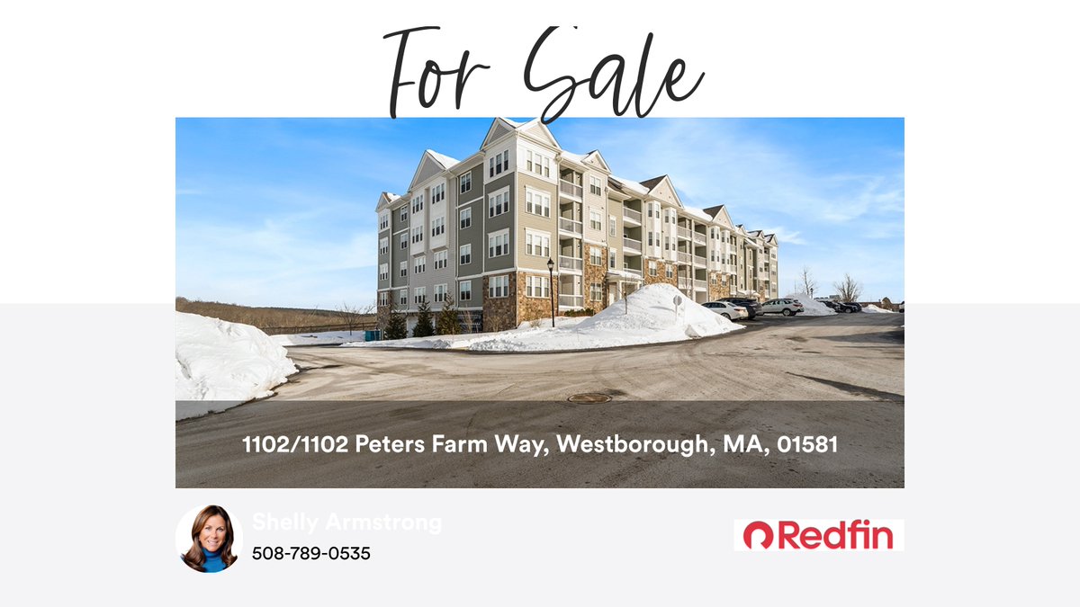 ArmStrongTeamRE's tweet photo. 🛌 1 🛀 1 🚘 3
📍 1102/1102 Peters Farm Way, Westborough, MA, 01581

My latest listing on RateMyAgent.
RES 9067481
https://t.co/JZkQ5WlA2c

...
#ratemyagent #realestate #Redfin #forsale https://t.co/Gk2NE6AE5A