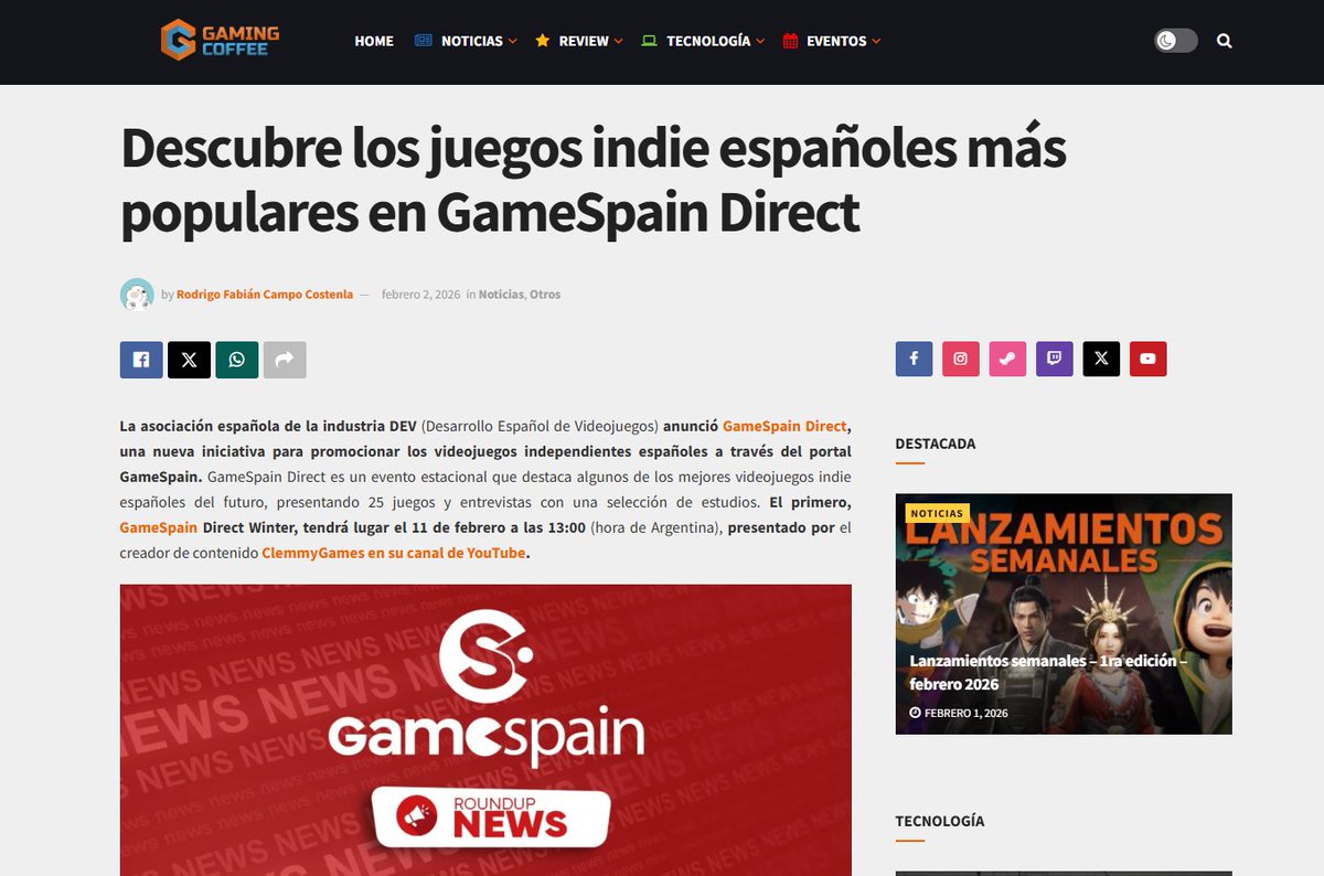 Desarrollo Español de Videojuegos tweet media