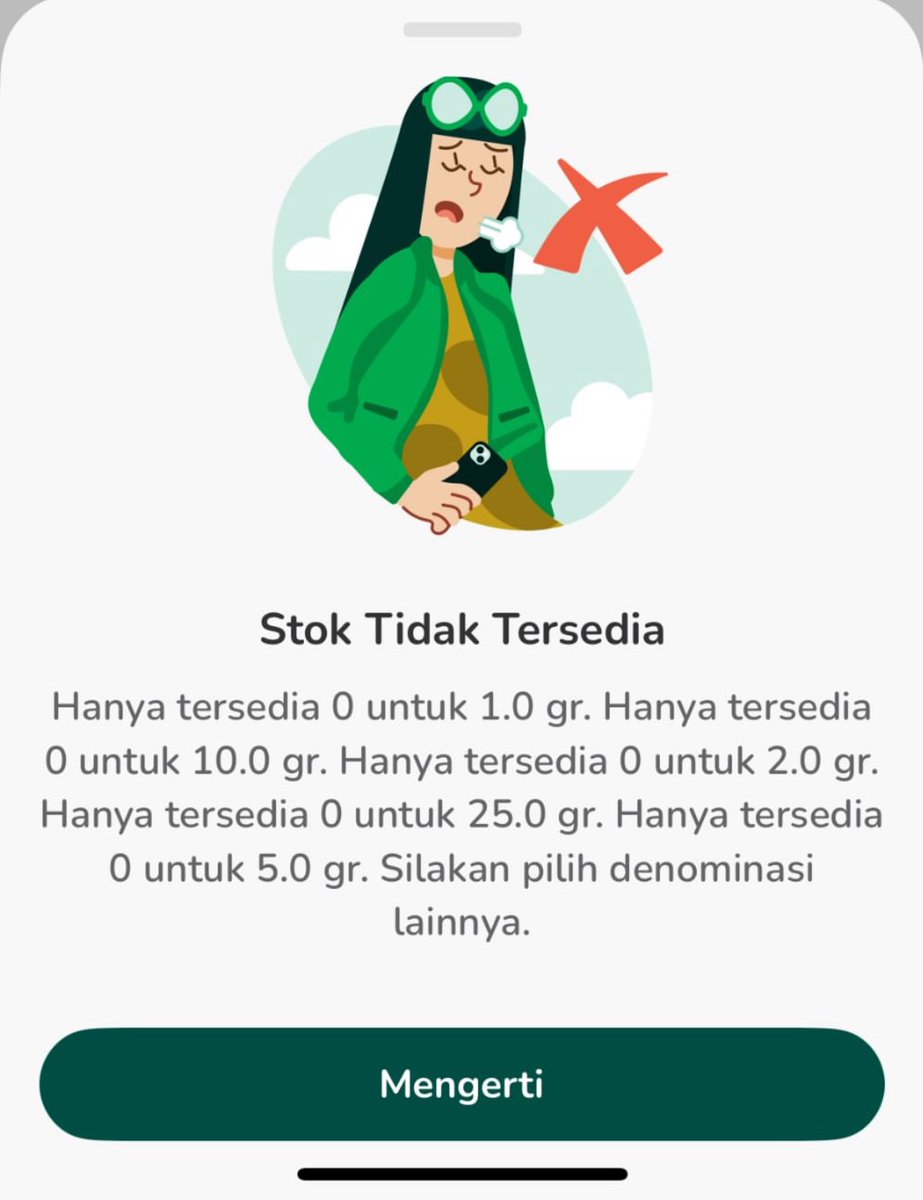 eskepalmilosatu's tweet image. Nabung emas, katanya bisa dicetak fisik, eh ternyata waktu mau dicetak, stok tidak tersedia.

Ini mah nabung uang namanya 👀