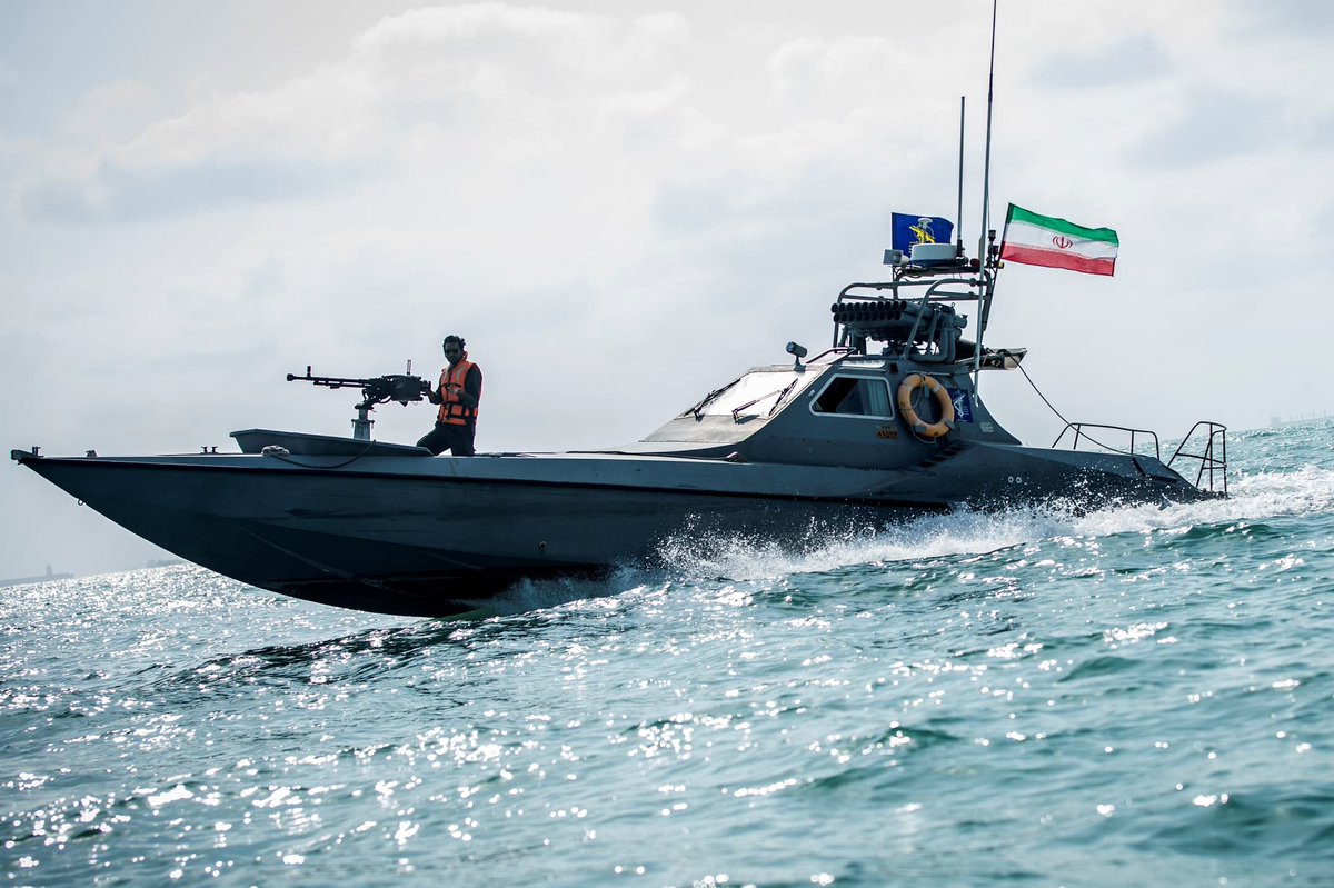 Osint613's tweet image. UPDATE 🔴

Six Iranian gunboats approached a U.S. oil tanker in the Strait of Hormuz early Tuesday and ordered it to stop, according to maritime security firm Vanguard Tech.

The tanker ignored the order, increased speed, and was later escorted by a U.S. warship.