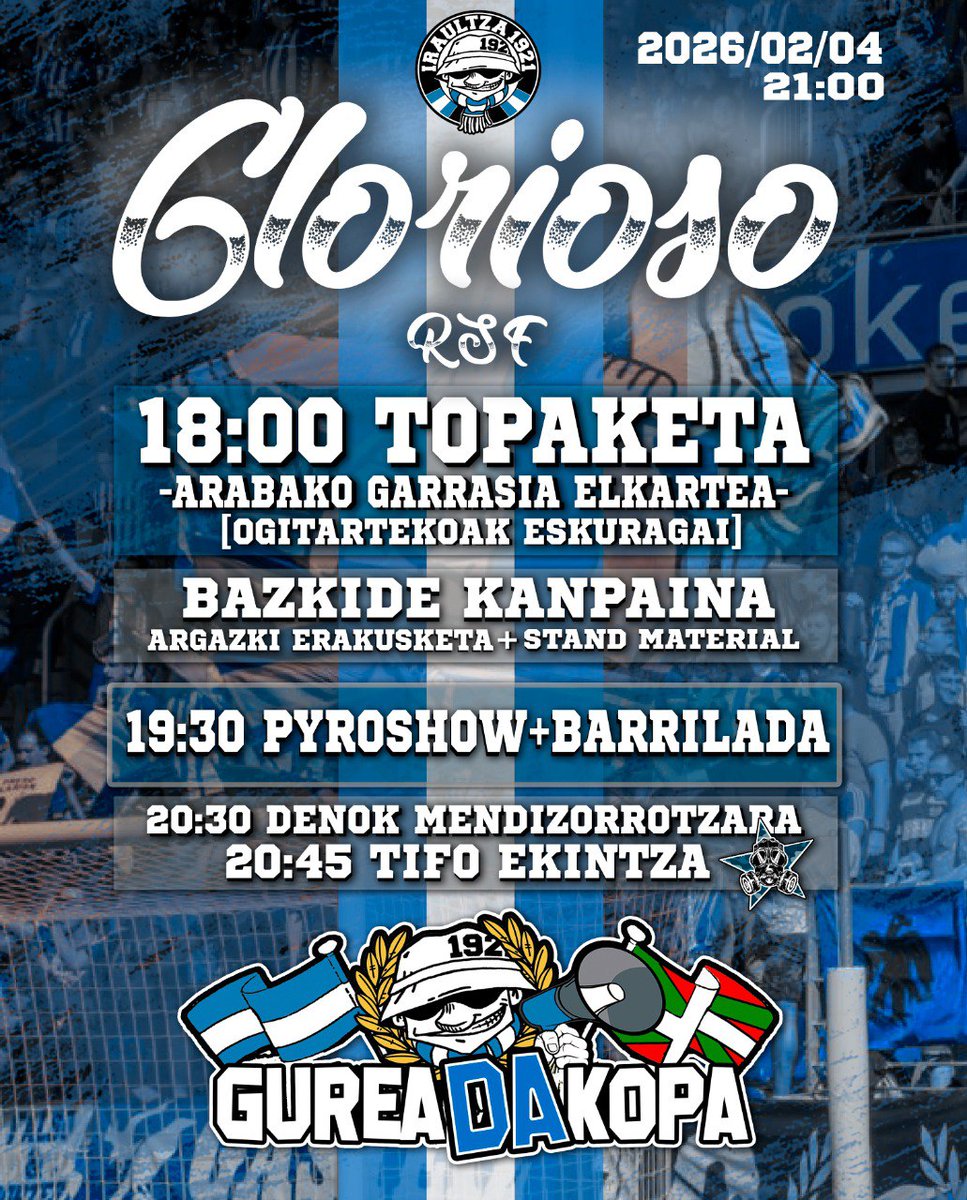 Glorioso - RSF 

Ametsak ez dira urruneko izarrak; pausoz pauso hurbiltzen diren argiak dira. 

GureaDAKopa!