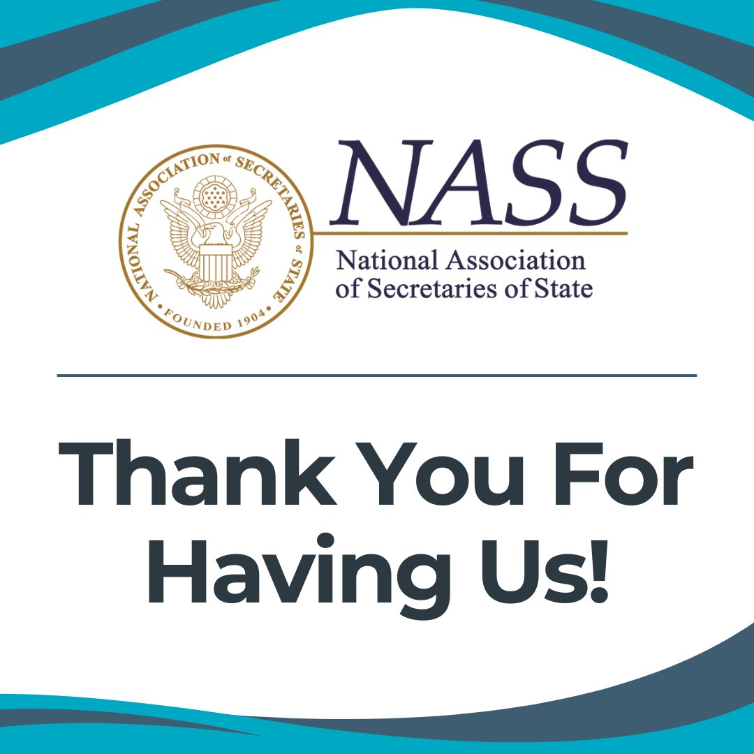 Democracylive's tweet photo. @NASSorg #NASSCon #DemocracyLive 
A big thank you to the NASS team for hosting another successful Winter Conference. We're honored to sponsor this event year after year and grateful for the opportunity to connect with election officials from across the country. https://t.co/sz2IJZE30H