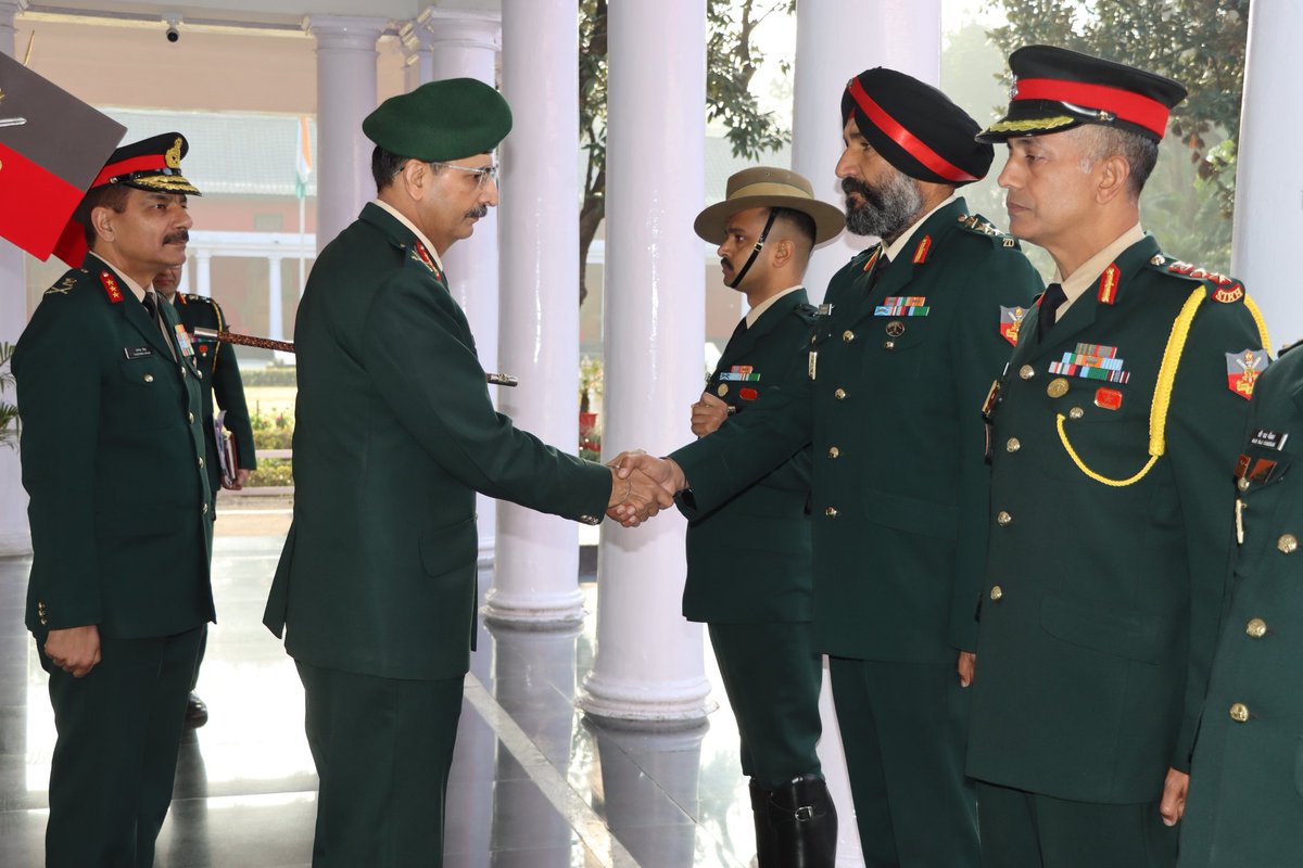 artrac_ia's tweet photo. "𝐈𝐧𝐝𝐢𝐚𝐧 𝐌𝐢𝐥𝐢𝐭𝐚𝐫𝐲 𝐀𝐜𝐚𝐝𝐞𝐦𝐲"

Lt Gen Devendra Sharma, PVSM, AVSM, SM, GOC-in-C Army Training Command, #ARTRAC visited the Indian Military Academy, Dehradun on 03 Feb 2026. 

The Army Commander appreciated  Academy’s state-of-the-art training infrastructure and rigorous training standards that prepare Officer Cadets for the evolving challenges of modern warfare.

Interacting with the faculty and Officer Cadets, the Army Commander emphasised upholding the highest ideals of honour, professionalism and service as future military leaders. On the occasion, the Veteran Achiever Award was conferred upon Sub (Hony Capt) Raghubir Singh Bhandari (Retd), 15 Garh Rif, for his outstanding post-retirement service in resolving pension, reimbursement and ECHS-related grievances of over 300 Ex-Servicemen and widows - an inspiring example of service beyond the uniform.

Instagram- https://t.co/zbZcQPKKa7

Facebook- https://t.co/AQQeRZzXuB

#IMA
#ARTRAC
#IndianArmy
@adgpi
