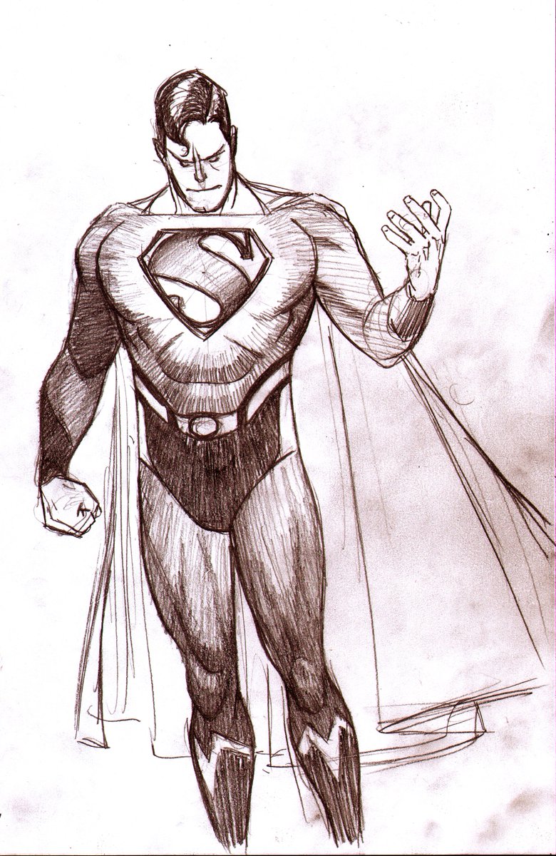 Usually on the phone doodling yet another new #Superman design.  Some times it's #Batman or #Spiderman.  It depends.