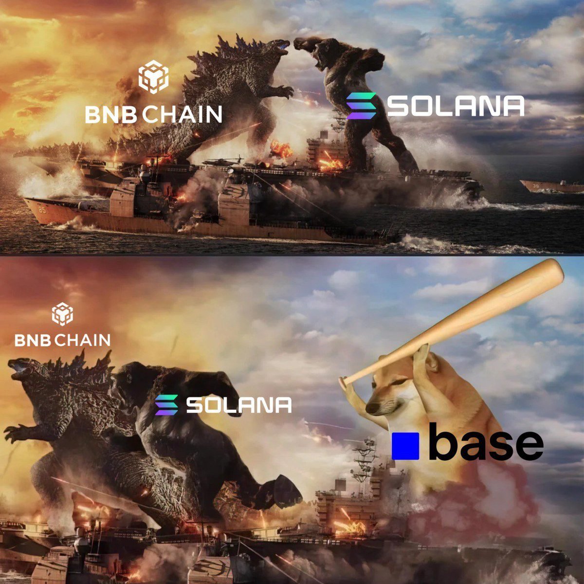 AS1F_p's tweet photo. BNB, Solana is past, @base is the future 🟦 https://t.co/aCvn8mYNWQ