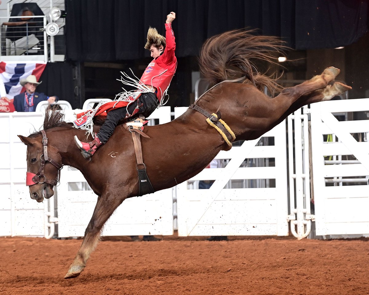 USCowboyInc's tweet image. Rocker Steiner rolls right in 2026... 

Steiner made his season debut in the bareback riding and picked up right where he left off from his 2025 World Championship.

The Weatherford native made rides of 88.5 and 89 points, the latter won him Round 2 and the former placed him…