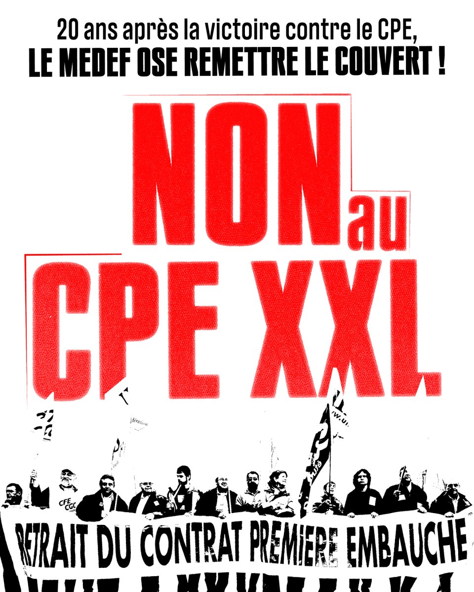 🔴 Contrats précaires, salaire sous le SMIC, période d'essai de 3 ans... Voilà la proposition du MEDEF pour l'emploi des jeunes !

La CGT refuse de s’engager dans toute négociation qui comporte ces éléments.

Si le patronat tente de s’imposer, il nous trouvera sur son chemin.