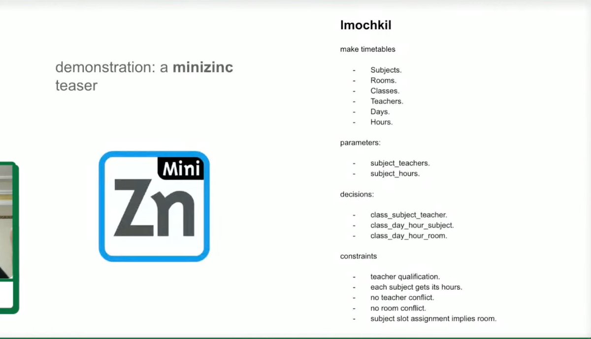 enlamp's tweet photo. 🥇resilience prize goes to @mbarkerras today at @geeksblabla's BlaBlaConf 6.0... fighting the streaming demons and still delivering great content on minizinc and constraints programming. had erras mbark فعلا https://t.co/Jpab2WjG6h