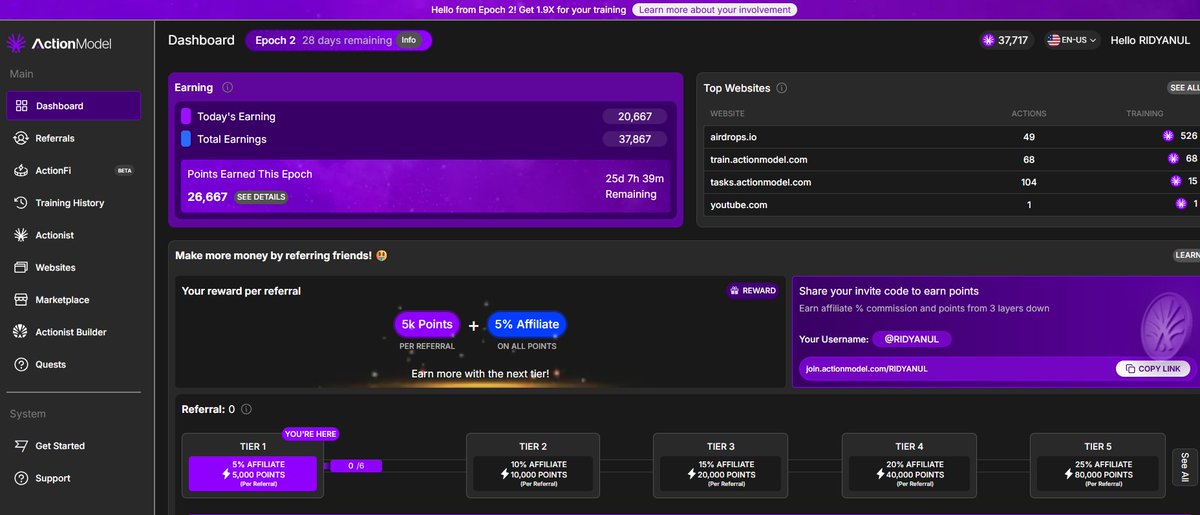 🪂 New Early Airdrop 🪂

Action Model 
Raised : N/A
Time     : 20 Minutes 

Action Model Airdrop Details ⬇️

Action Model has allocated 350 million $LAM tokens (35% of the 1 billion total supply) exclusively for community contributors who train the AI. Points earned convert to