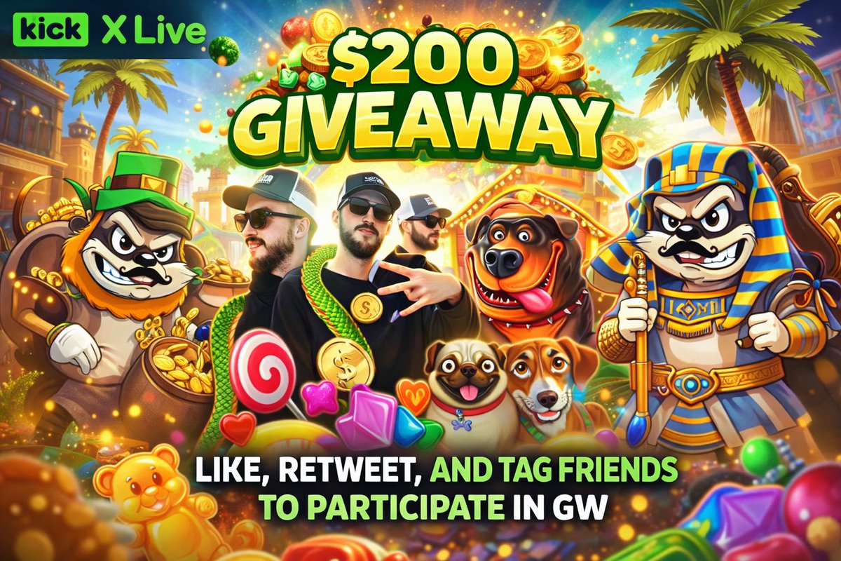 🚨 LIVE ON KICK RIGHT NOW 🚨
💸 OVER $200 GIVEAWAY 💸

We’re live with crazy spins, good vibes and BIG giveaways 👀🔥

👉 Join the stream: kick.com/thecrypt

🎁 How to participate in the GW:
✅ Like this post
🔁 Retweet
👥 Tag friends

The more you tag, the higher your