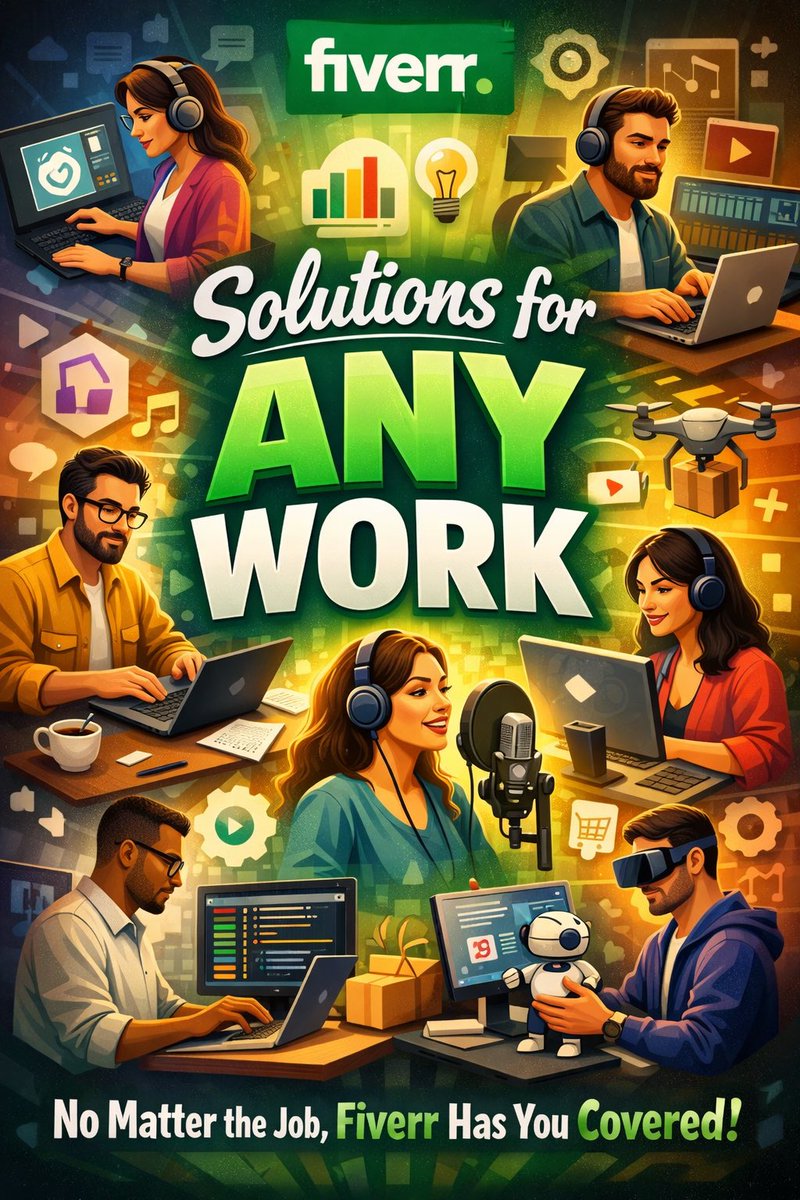 RakithaMadrs's tweet photo. Got work to do? 💡
Design, video, coding, marketing &amp; more — Fiverr has a solution for ANY work.
One platform. Unlimited talent. 🚀 https://t.co/t957L0fWF1
#GraphicDesigner 
#videoeditor https://t.co/O7oS4T9nSL