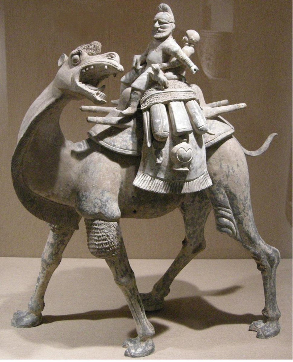 cartographer_s's tweet image. Sogdian Rider on a Camel, from China's Tang Dynasty
