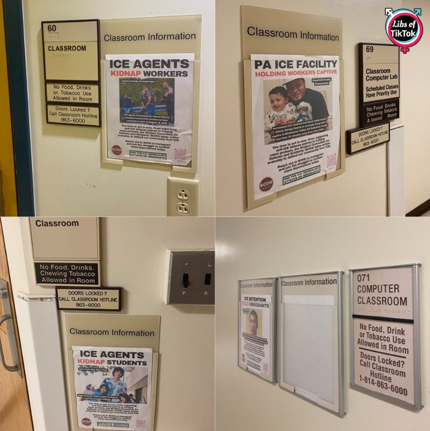 INBOX: Anti-ICE propaganda flyers were spotted outside MULTIPLE classrooms at <a href="/penn_state/">Penn State</a>

Why is <a href="/penn_state/">Penn State</a> encouraging this propaganda?