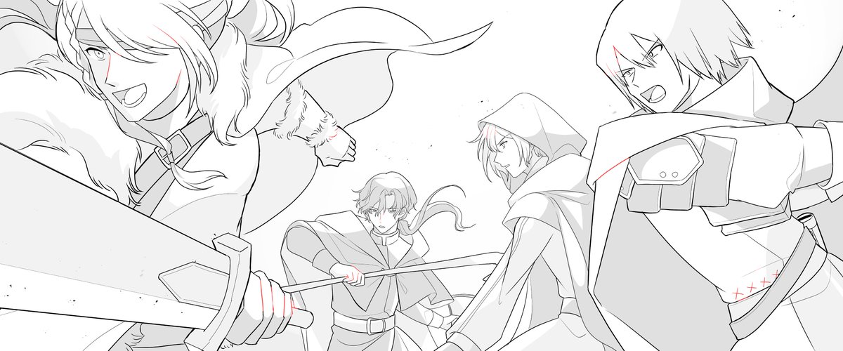 aru_sousaku's tweet photo. ダンジョンズ&amp;ドラゴンズ
秘密の工房　冒険者達 https://t.co/41N7fZGP3j