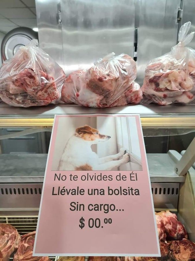 Te quiero demasiado carnicero que piensa en los perritos.