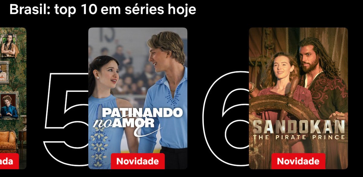 Brasil acordou assim hoje 👀🔥
Sandokan segue firme no Top 6 das séries mais assistidas da Netflix.

Não é sorte, é replay, maratona e o público fazendo o trabalho que importa.

Se ainda não assistiu, corre.
Se já assistiu, dá play de novo. É assim que a gente empurra pro topo.