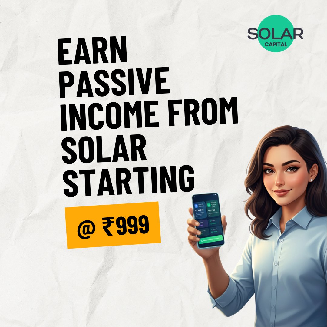 SolarCapital_'s tweet image. This is how renewable energy scales: through shared infrastructure and wider access.

At Solar Capital, we make participation in verified solar assets simple and transparent.

#DigitalSolar #CleanEnergyIndia #SharedSolar #RenewableFuture #EnergyTransition #GreenInfrastructure