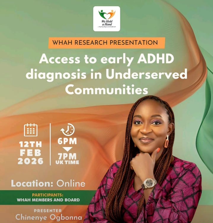 weholdahand's tweet photo. We're proud to present our latest research on access to early ADHD diagnosis in undeserved communities. 

This study highlights gaps, barriers and why early identification matters. 

#ADHD #MentalHealthMatters #MentalHealthAwareness #whah https://t.co/87GKafCUxK