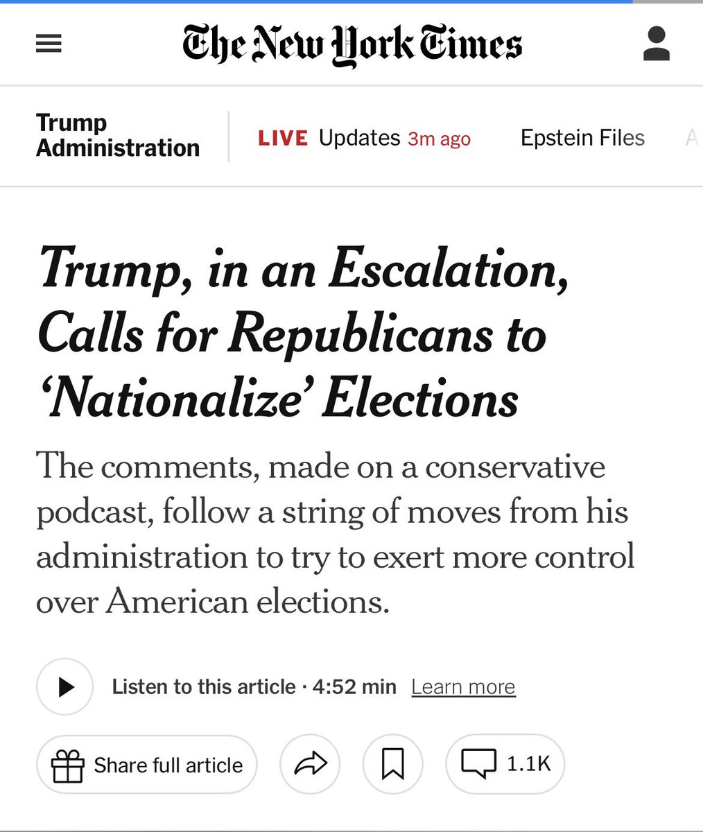 Elections are run by states, not Donald Trump. Any American who supports this is content with ripping our Constitution and our democracy in half.