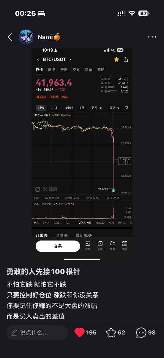距离我上一次抄底btc
已经过去了两年
如今面对它的跌幅和试探
我只感到兴奋
还不够猛 还请空军再加把劲
两年前这篇帖子
无数路人说我要完蛋了
啊哈哈哈哈回看也还是有趣