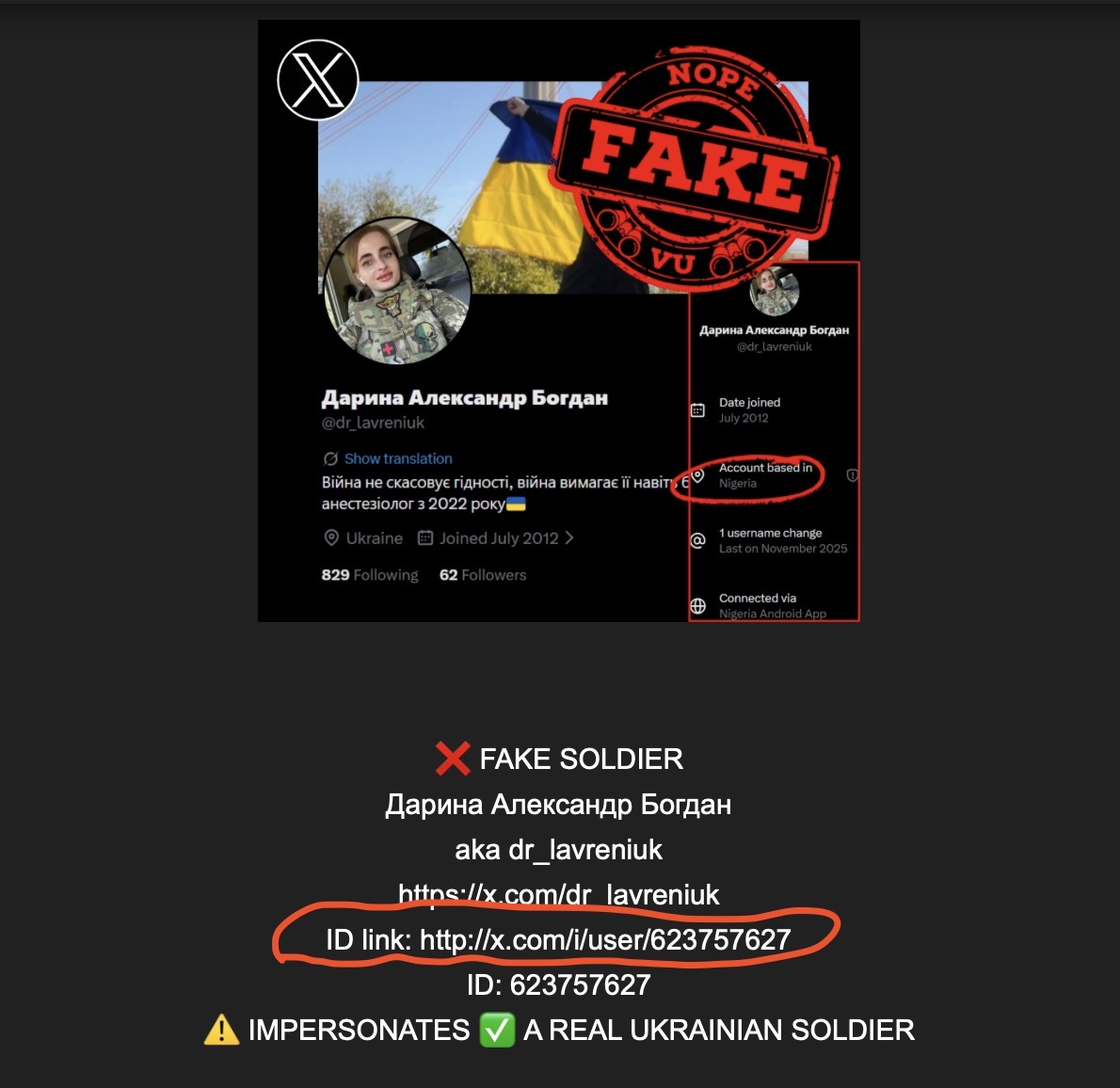 <a href="/UKMMUA/">Mordors Madness</a> <a href="/stichhalbierer/">🕷️павутина🕸️</a> Click on the link to the Verification Unit that I posted in my tweet then click on the ID link: which will take you to the scammer profile.
The VU blog puts out regular notifications of scammers they have fully investigated as well as good information on scams in general.😀👍