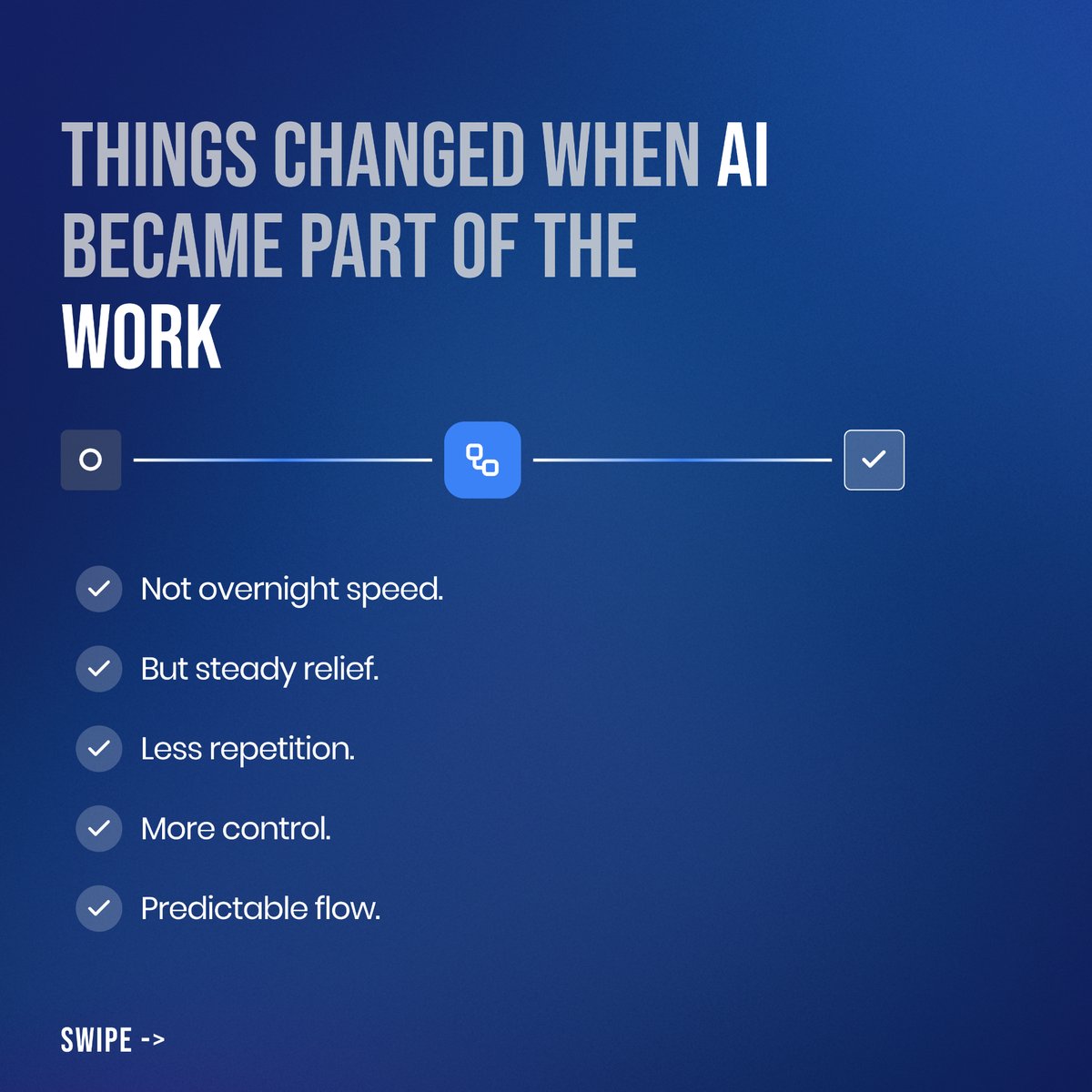 fobi_inc's tweet photo. AI didn’t make work faster.
It made work smoother.

The problem was never AI.
It was where it lived.

When AI becomes part of the workflow,
friction drops and control returns.

Execution matters more than tools.

#AIExecution #FutureOfWork #EnterpriseAI https://t.co/c9YlMxqC9Z