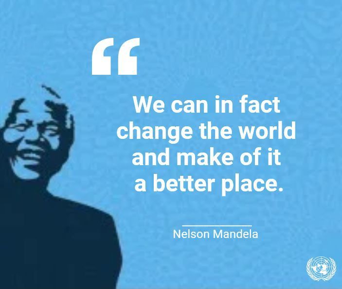 “We can in fact change the world and make of it a better place.” – #NelsonMandela

See how Mandela contributed to freedom, justice, and equality in this virtual exhibit: buff.ly/GKFbLxy #UNexhibits