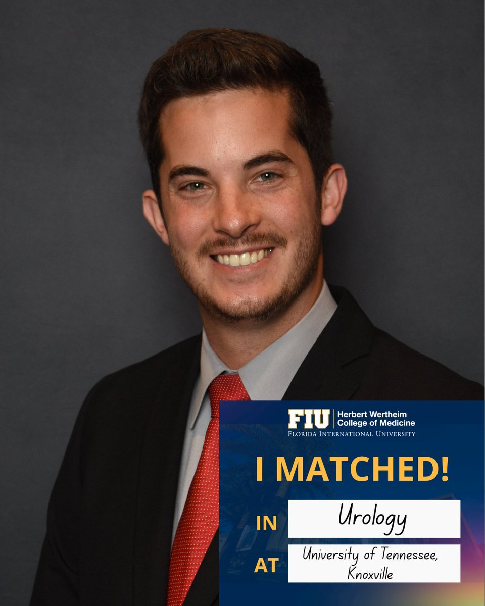 FIUMedicine's tweet image. Our future doctors are crushing it! We’re proud to celebrate three early residency matches in some of the most competitive specialties in medicine-- #ophthalmology &amp;amp; #urology! 🎉 .
#FIUMed #EarlyMatch #MedSchool