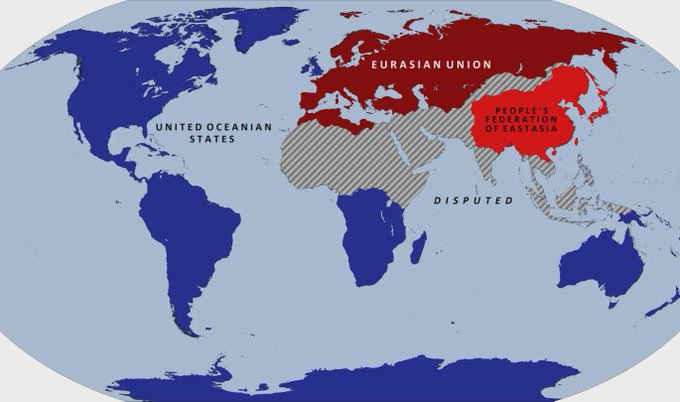 GeogPolitics's tweet photo. George Orwell knew the future. He should have named his book 2027. He did forcast cooperation between Russia, Turkey and Europe. https://t.co/B9qU1e29DA