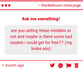 CinnabunR34's tweet photo. im trying to improve on my model making before other people use them so for now they're only mine https://t.co/nUEmyo9Mu3