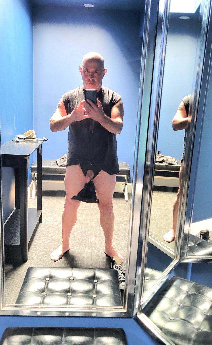 Trying gear on at <a href="/roughtradegear/">Rough Trade Gear</a> Silverlake, CA 
#daddy #gay #nakedman #onlyfans 
onlyfans.com/jeffreyhuntwell