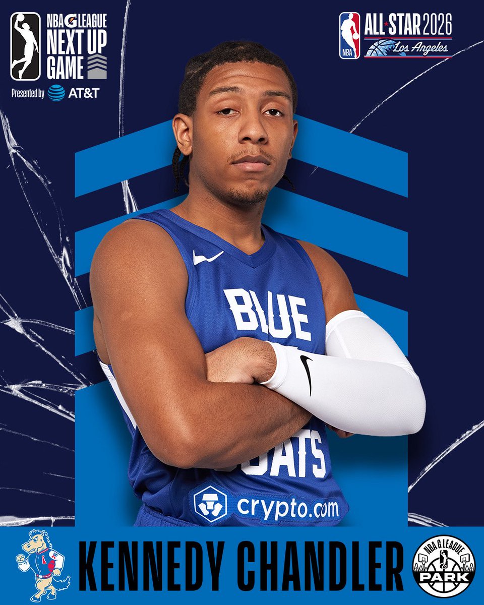 See you at #NBAAllStar, Kennedy Chandler! ⭐️

The <a href="/blue_coats/">Delaware Blue Coats</a> floor general was selected to play in the #NBAGLeagueNextUpGame presented by @att.