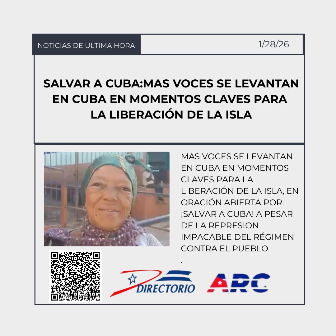 #cuba #salvaracuba El movimiento cívico espiritual “Salvar a Cuba” ha levantado una corriente de oraciones en Cuba y alrededor del mundo para lograr la transformación necesaria que salve a la nación cubana - Orlando Gutierrez Boronat
republicadecuba.org/prensa/salvar-…