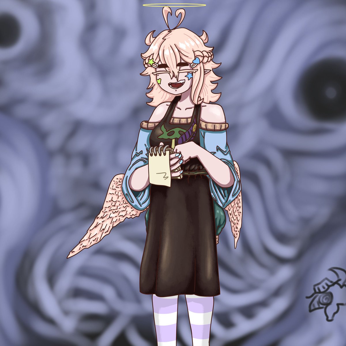 UsagiPoutine's tweet photo. Receptionist Nandaka and the waitress Krichi.

For @/jivathedrambof 
#art #drawing #commission https://t.co/fGjswvrQkO