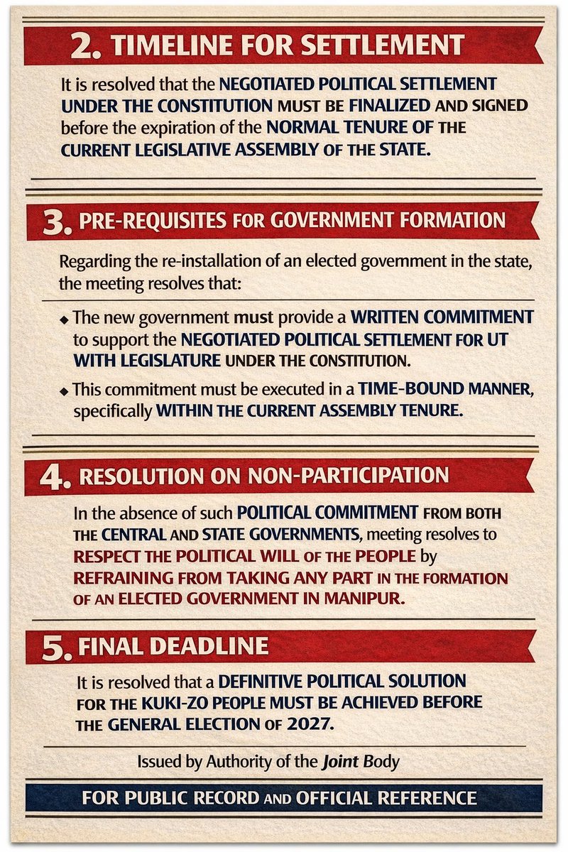 A reminder to Kuki-Zo representatives: the will of the people will prevail over your petty interests. The Lungthu Resolution will be honored at all costs. Challenge the people’s will and you will find out. <a href="/Lal_Duhoma/">Lalduhoma</a>
