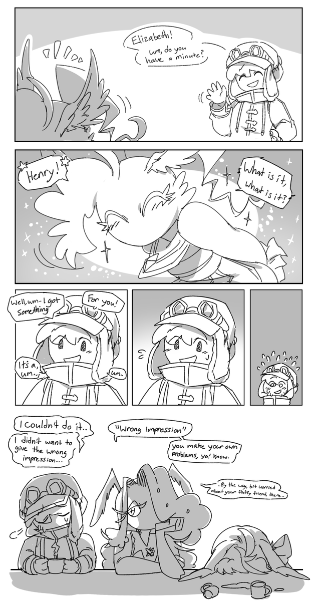 It's almost here so have the semi-canon valentine's comic
(With Henry, Cosmith, Mimoir and Elizabeth)