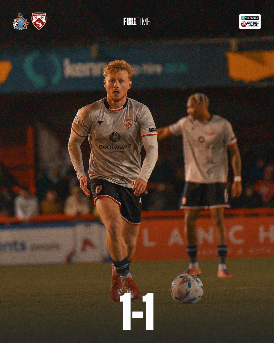 MorecambeFC's tweet image. It's a point each on the road.

#UTS 🦐 | #ALTvMOR