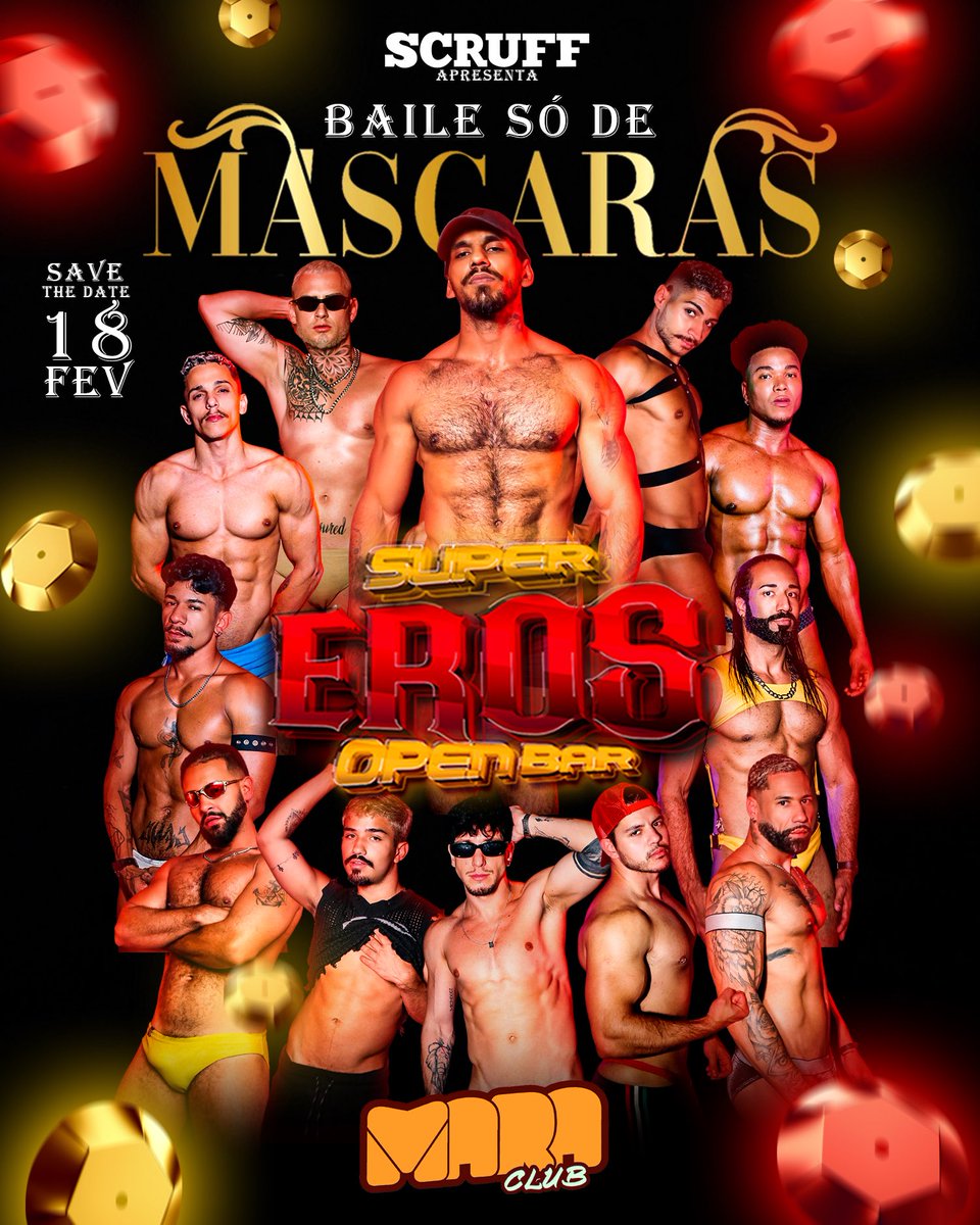 Vem aí a SUPER EROS — Baile SÓ de Máscaras | OPEN BAR!
Na quarta-feira de cinzas, um baile misterioso e provocante espera por vocês.

Antecipado na bio.
Data: 18/02
Horário: 23h
Local: Mara Club - Rua do Lavradio, 190, Lapa

sympla.com.br/evento/super-e…
