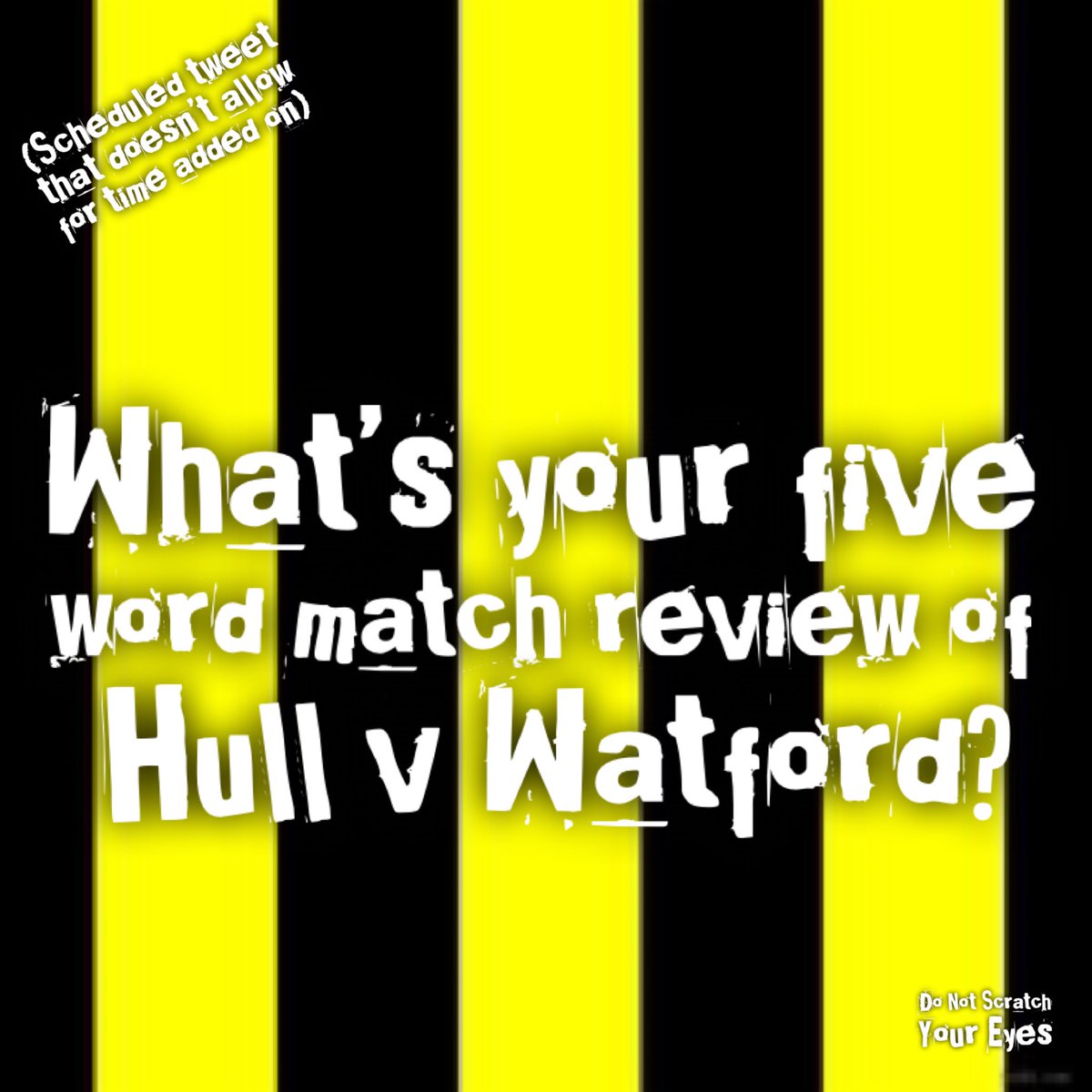 Do Not Scratch Your Eyes Watford FC Podcast 🐝 tweet media
