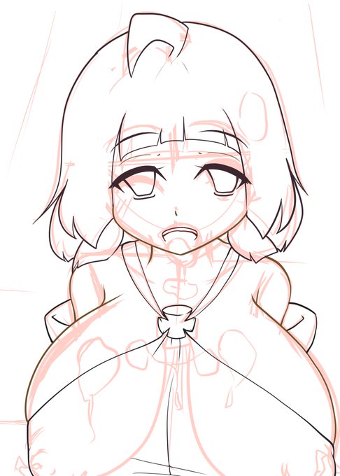 #羊の朝活 #うちの子 #ヨウ #ロリ巨乳 #シスター ラフと違うということは差分を作るということだ!!!