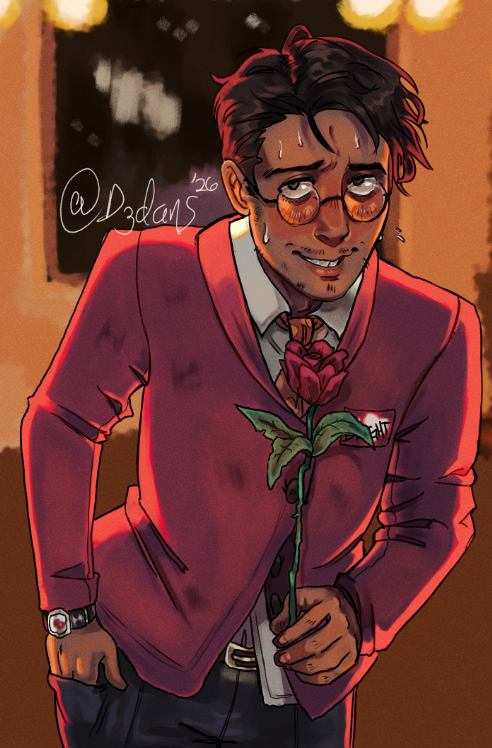 Sorry he's late,, you're still up for the date tho, right??

[ #dwightfairfield #DeadbyDaylight ]