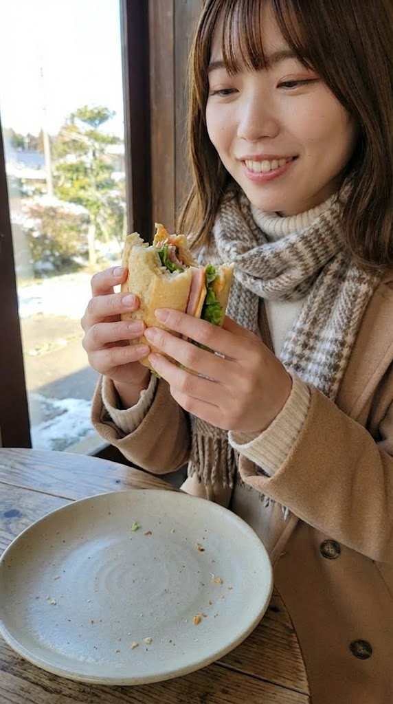 roud_trip's tweet photo. 浜名湖を一望する「蔵茶房 なつめ」へ。海老のうま辛チリソースサンド��プリプリ！食後は漆黒の炭のシフォンケーキを自家焙煎珈琲と。冬の湖を眺め、静かに流れる贅沢な時間に心洗われました。

📍浜松市浜名区三ヶ日町津々崎342-2 #美咲のグルメ旅 #浜松カフェ https://t.co/eFuCjMmH24