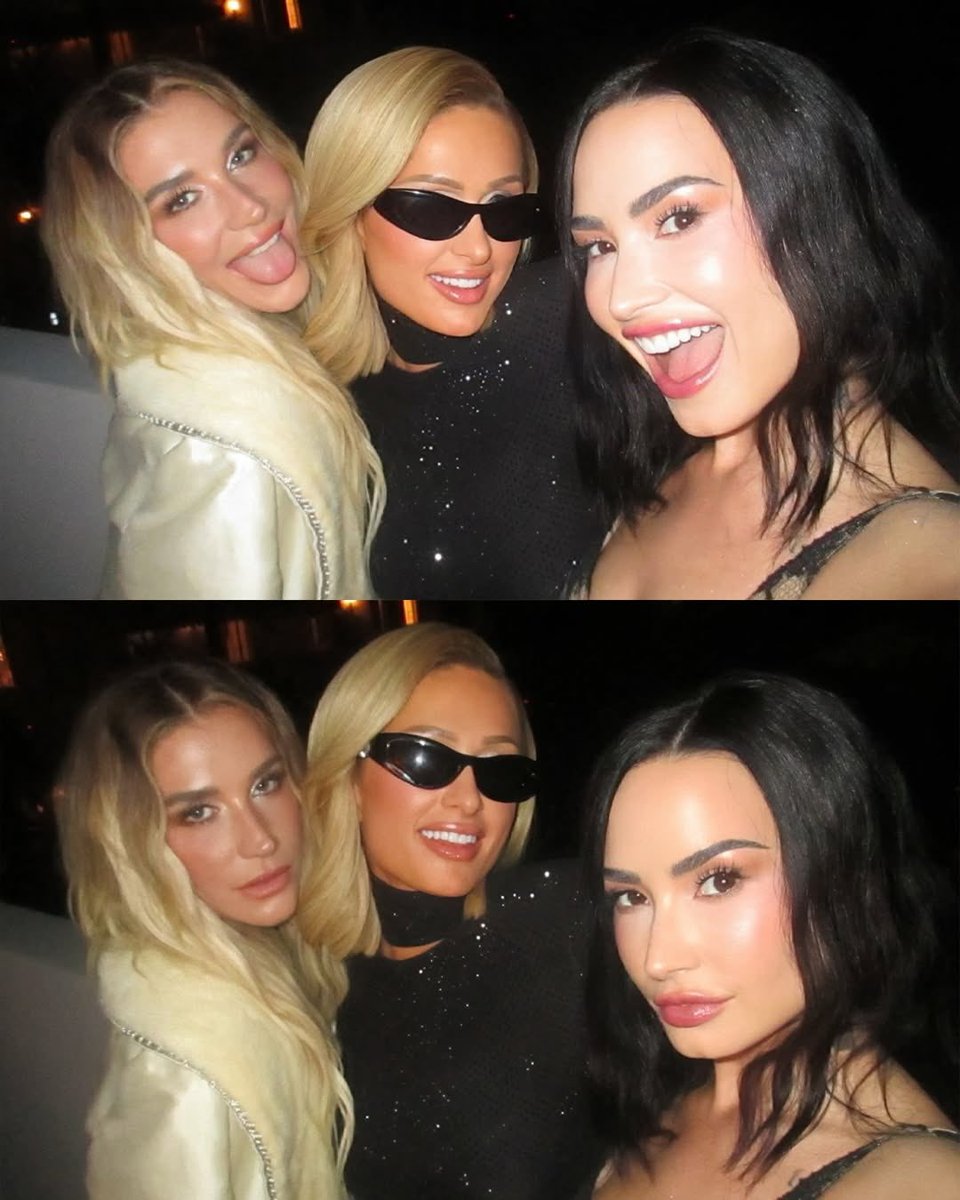 Kesha, Paris Hilton and Demi Lovato pose for digital camera pictures at a Grammy afterparty!
