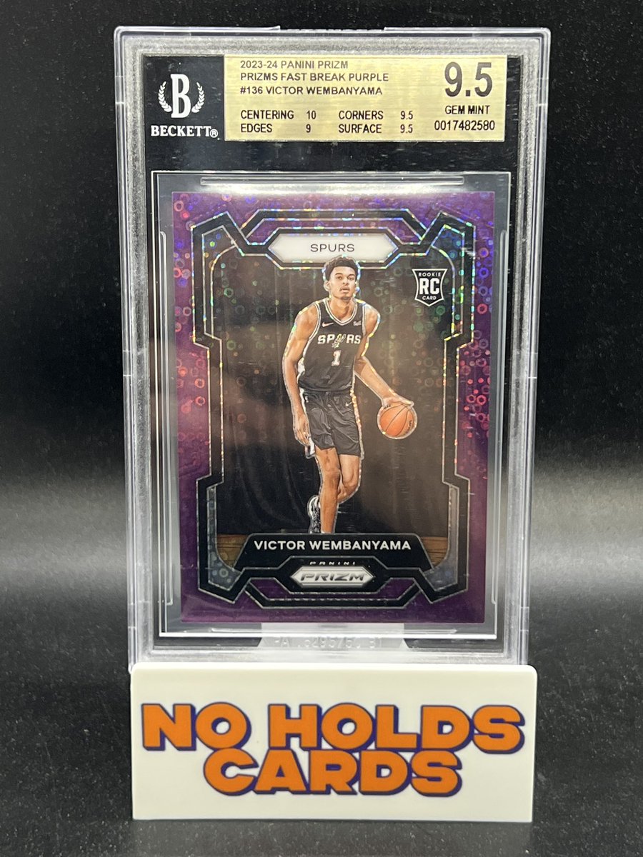 LAST CARD OF THE DAY 👽 WEMBY PURPLE FAST BREAK PRIZM ROOKIE /75